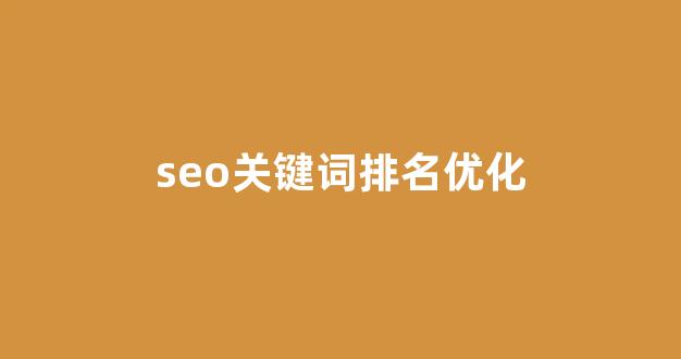 快速SEO排名优化